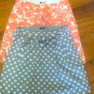 Bundle of 2 J Crew flared skirts size 10